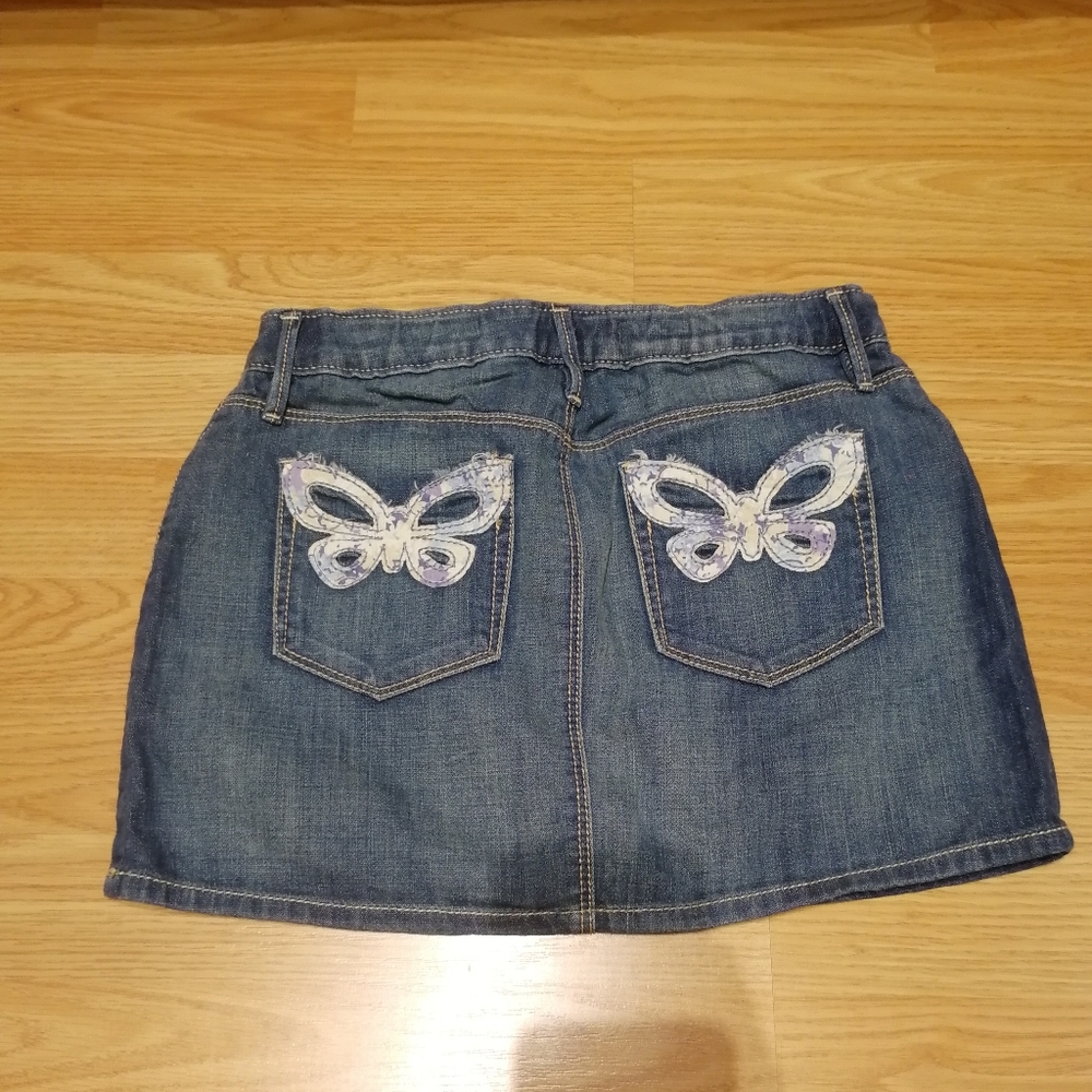 Girls denim skirt with butterfly back | GAP KIDS size 14